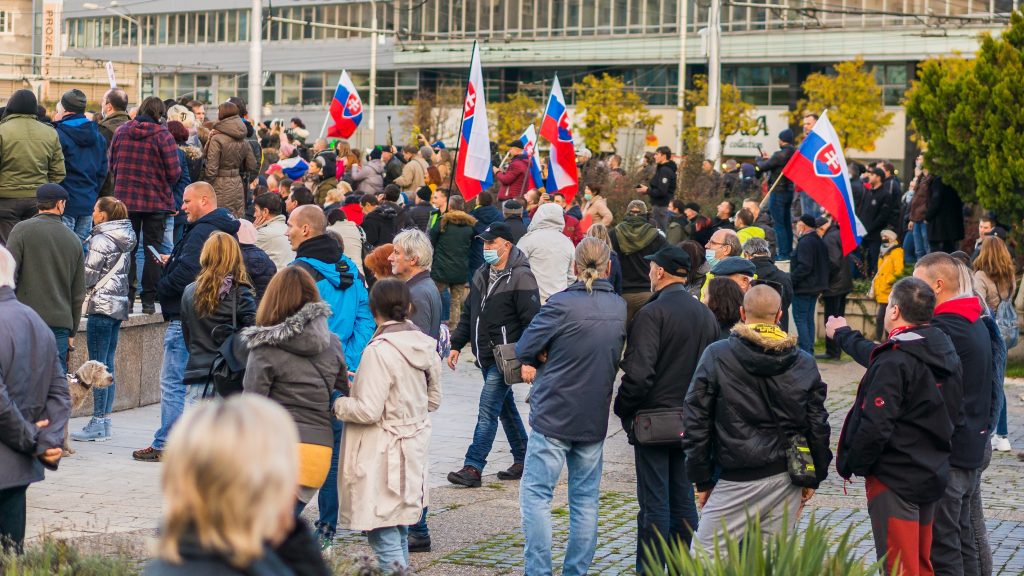 Protest v Bratislavě 2020. Foto: Shutterstock