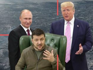 Vladiumir Putin, Volodomyr Zelenskyj a Donald Trump | Koláž: Voxpot